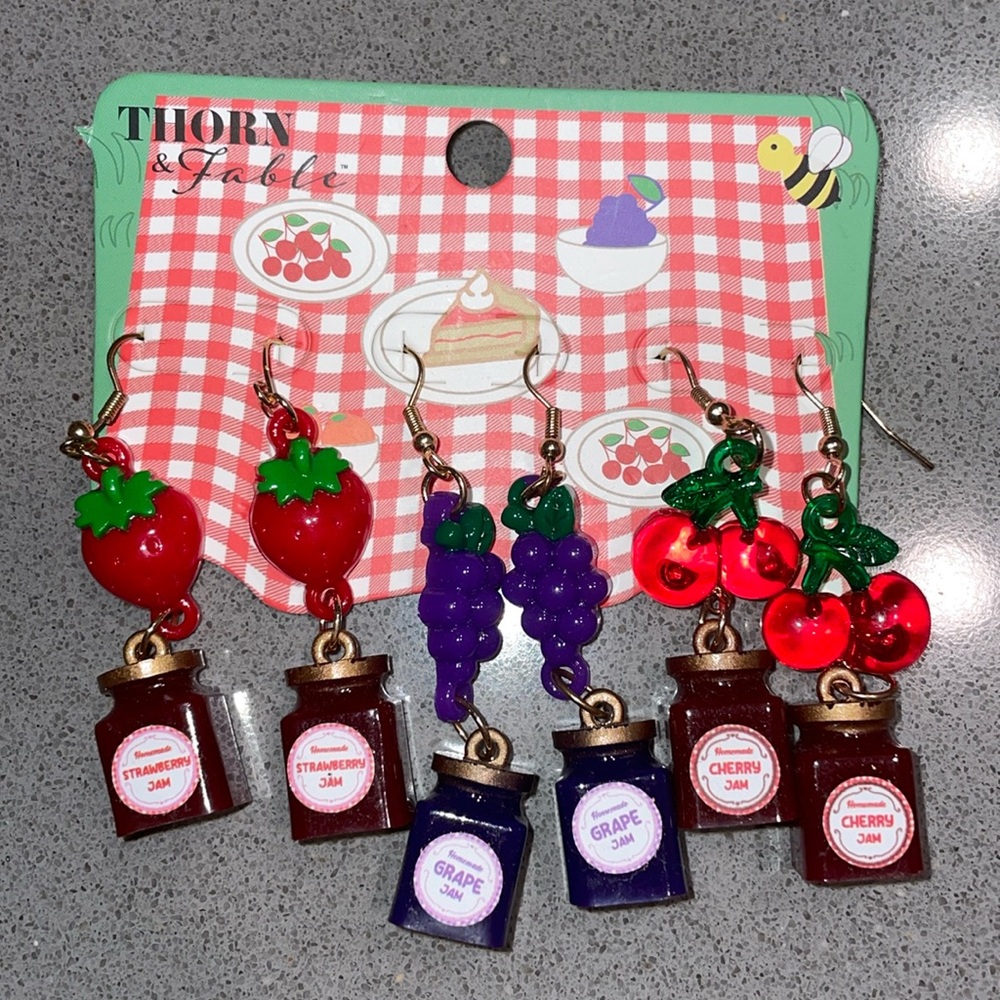 🍒FRUIT JAM EARRINGS🍇